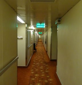 Condominium complex hallway in new hampshire